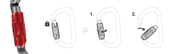 Twist-lock karabiner