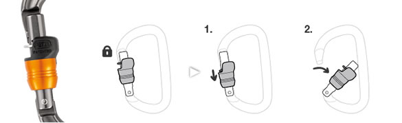 Wire-lock karabiner