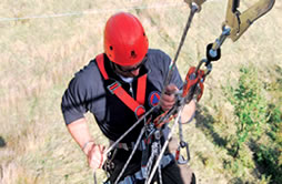 Valbebeiliging bij rope access.